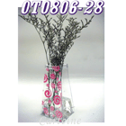 Small Pink pattern trapezium vase