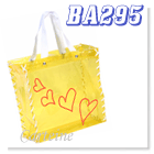 Hearts pattern shopping bag