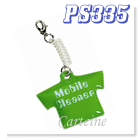 Green T-shirt mobile phone strap with cleaner