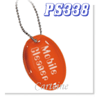 Orange mobile phone strap with cleaner